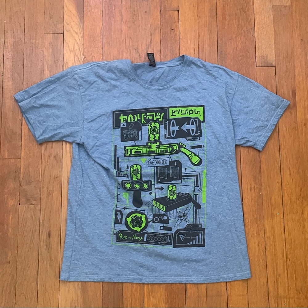 Lootcrate Shirt, Rick & Morty, Blue & Green